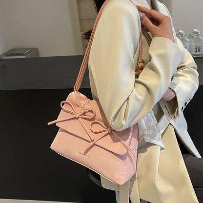 eybag Sweet Women Shoulder Bags Fashion 2024 Vintage Ladies Elegant Crossbody Bags Kawaii Bow Luxury Scarves Design Bolso Mujer