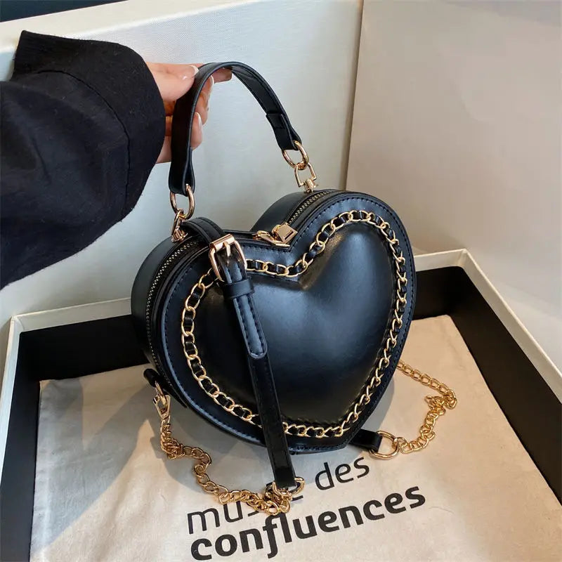 eybag Chic Sweet Heart Crossbody Bags For Women Leather Handbags JK Lolita Bag Solid Kawaii Shoulder Bag Uniform PU Bolso Mujer 2024