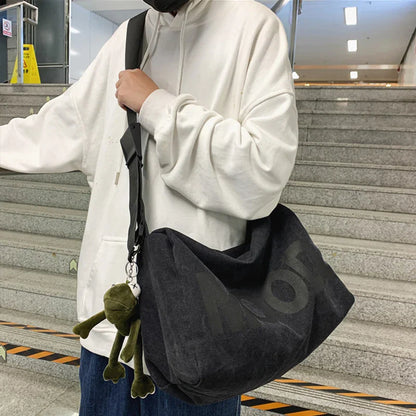 eybag Large Capacity Crossbody Shoulder Bags Women Fashion Canvas Bags INS Design Casual High Quality Big Square Bag for Female Male