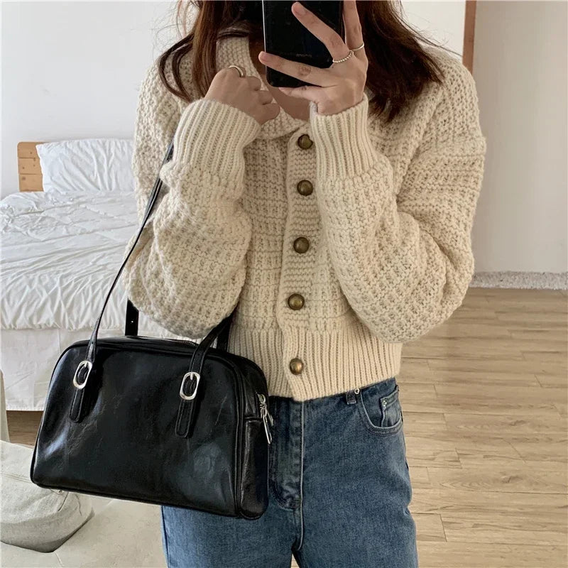 eybag Fashion Women Green Big Shoulder Bags PU Leather Female Purse Handbags Large Capacity Ladies Daily Small Casual Tote