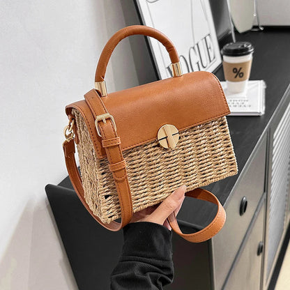 eybag Designer Woven Handbags and Purses Women Shoulder Crossbody Bags New Beach Straw Messenger Bags High Quality