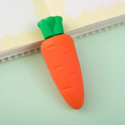 eybag 1Pcs Lovely Fruit Pencil Eraser Catoon Strawberry Mango Carrot Rubber Erasers Student Stationery School Office Supplies Gifts