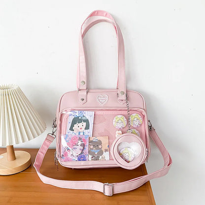 eybag Lovely JK Uniform Bag Girls High School Student Tote Bag New PU Shoulder Bag Itabag Women Crossbody Bags Handbags and Purse