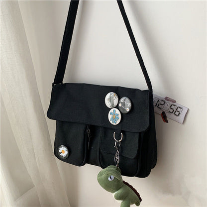 eybag Women Canvas Messenger Bag Youth Ladies Fashion Shoulder Bag Student Large Capacity Female Crossbody Bags Woman Packet