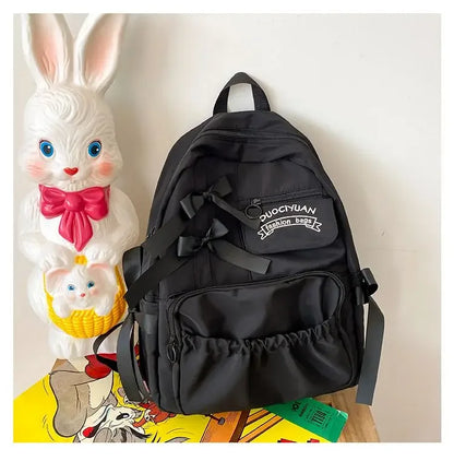 eybag Japanese Cute Bow Backpacks High Capacity Trendy Backpacks for Students Korean Ins Casual Versatile Commuting Traveling Bag Y2k