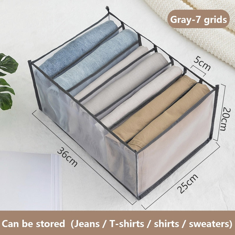 eybag Wardrobe organizer Jeans storage boxes Closet Organizer Foldable Underwear Organizers Pants Storage Dividers Drawer Organizer