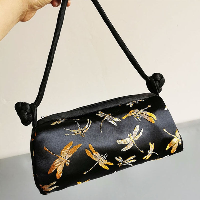 eybag Fashion Luxury Chinese Style Silk Bag Women Handbag  Japanese Hand Embroidery Totes Cheongsam Female Cosplay Bags Clutch