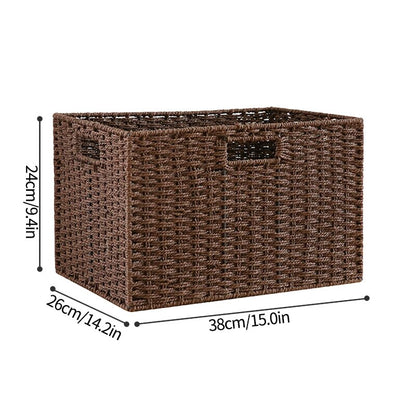 eybag Large Size Storage Baskets Woven Basket for Sundries Clothes Organizer Basket Storag Box Wardrobe Organizer Panier Rangement