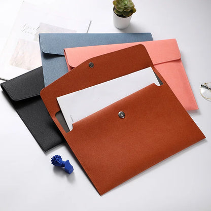 eybag Faux Leather Document Bag, Business Information Bag, A4 Folder, School and Office Supplies, Storage Bag