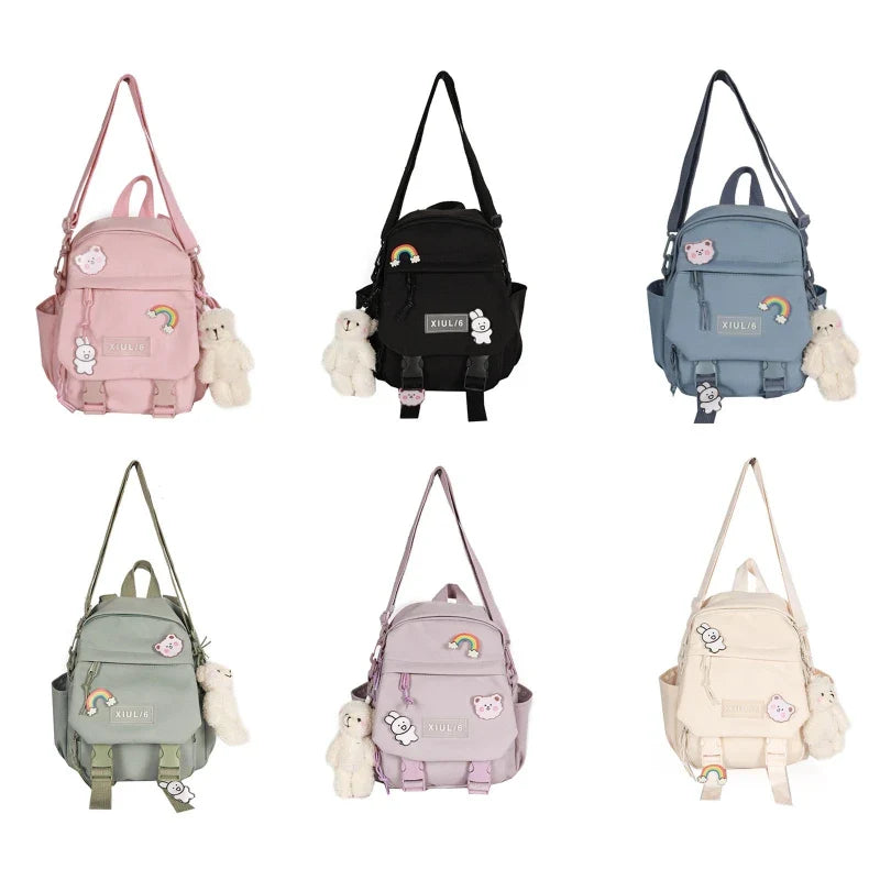 eybag Small Backpack Women Cute Multifunctional Dual-Use School Bags For Teenage Girls Student Kawaii Mini Travel Backpacks Ruckpack