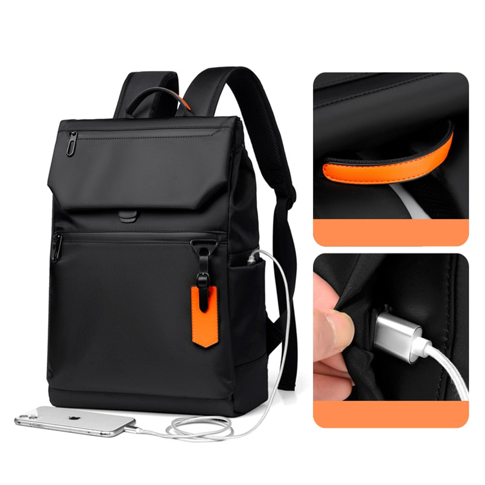 eybag High Quality Waterproof Men's Laptop Backpack Luxury Brand Designer Black Backpack for Business Urban Man Backpack USB Charging