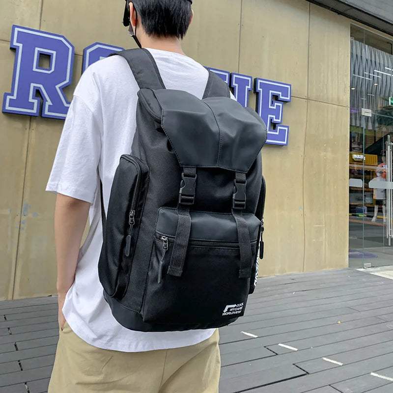 eybag Men Backpack Korean Fashion Large-capacity Waterproof Outdoor Travel Backpack Casual Sports School Backpack for College Students