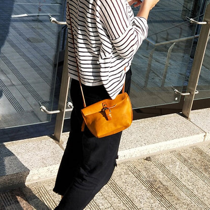 eybag Soft Genuine Leather Women Messenger Bag Female Real Leather Crossbody Shoulder Bags Small Handbag Retro Phone Bag for Girls