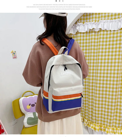 eybag Waterproof Youth School Bag Nylon Canvas Versatile Backpack Fashion Girls Backpack Female Shoulder High School School