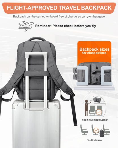 eybag Computer Bag, High-capacity Travel Backpack, Cabin Bag 45-34-15, Airline-approved Boarding Bag, Male Business Travel Backpack