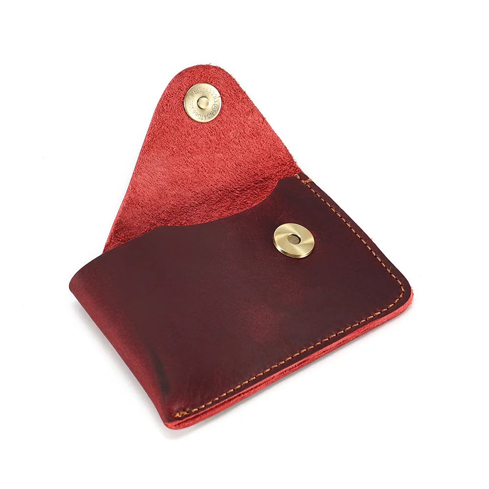 eybag Vintage Cow Leather Credit Card Holder Bank Slim Cardholder Id Card Holders for Men Mini Card Wallet