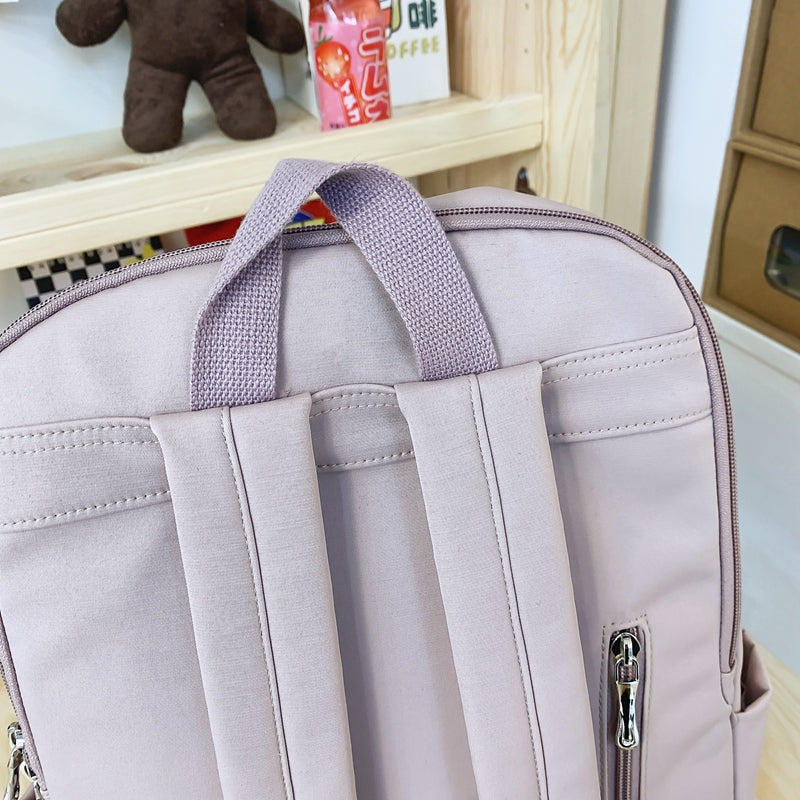 eybag New Solid Color Women Laptop Backpack Female Multi-pocket Travel Bag Schoolbag for Teenage Girl Boy Book Knapsack Mochila