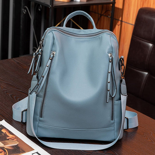 eybag High Quality Leather designer Backpack Women Shoulder Bags Multifunction Travel Backpacks School Bags for Girls Bagpack Mochila