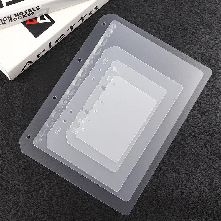 eybag A5 A6 A7 B5 A4 Loose-leaf Divider And Baffle PP Transparent Matte Loose-leaf Universal Notebook Divider Accessories