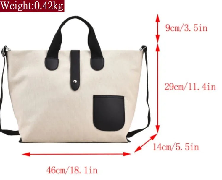 Lkblock Casual Canvas Totes Handbags Top Quality Shoulder Crossbody Bags Japan Korean style Big Bag Messenger Bags For Women Female Bag