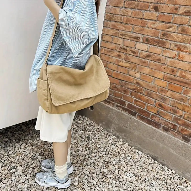 eybag Women's Messenger Bag Vintage Handbag Canvas Teenager Shoulder Tote Bags Casual Handbag Crossbody Handbags