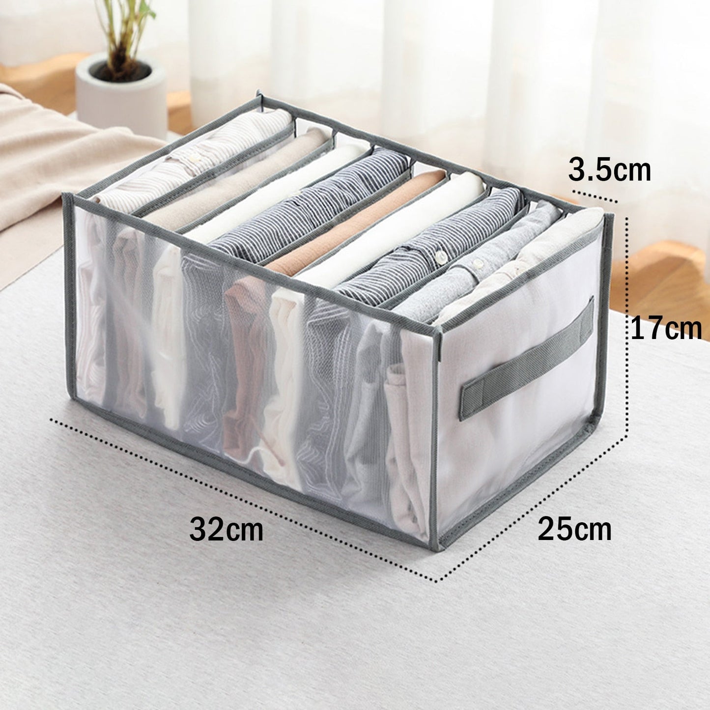 eybag Wardrobe organizer Jeans storage boxes Closet Organizer Foldable Underwear Organizers Pants Storage Dividers Drawer Organizer