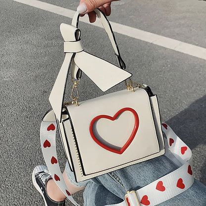 eybag Shoulder Bags Heart Handbags Fashion Designer Luxury Crossbody Bag for Women High Quality Casual Flap Female Cute Messenger Bags