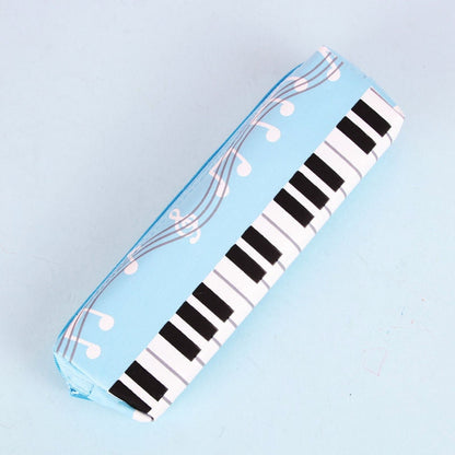 eybag Creative Novelty Student Pencil Case Square Single Layer Oxford Cloth Pen Bag for Girls Boy Musical Note Piano Stationery Pouch