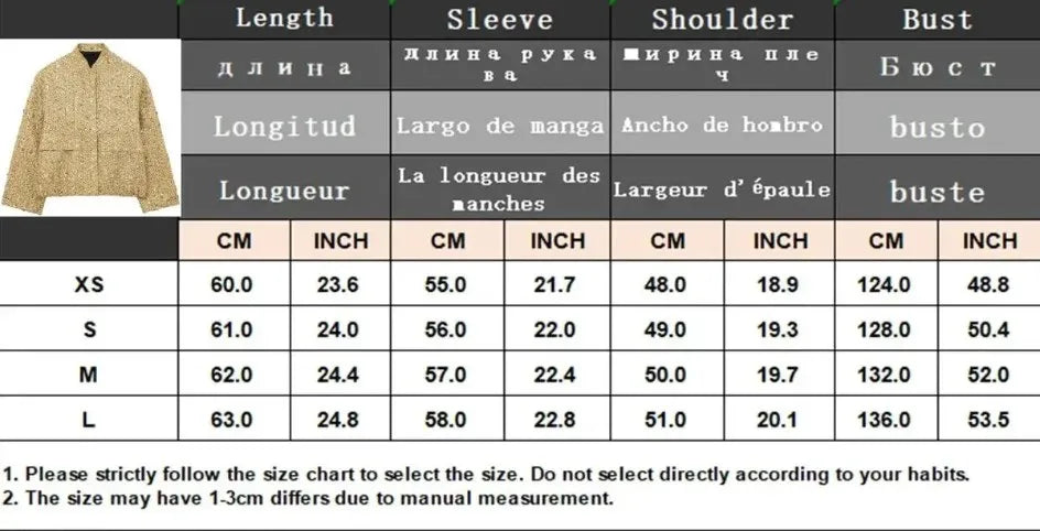 eybag 2024 Autumn Sequins Sparkling Golden Stand Collar Jacket Women Winter Long Sleeve Loose Female Coats Streetwear Lady Coat