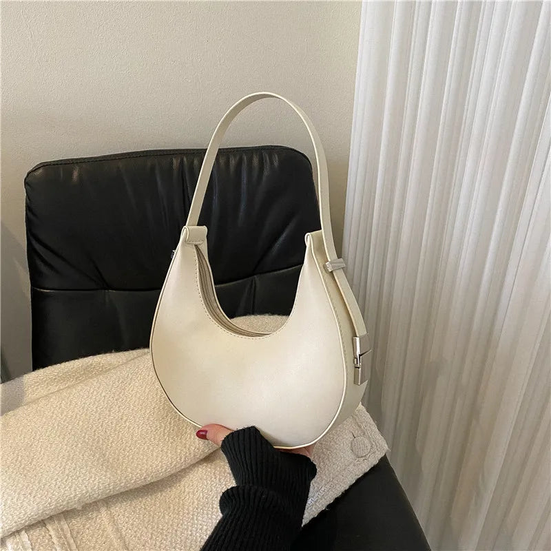 eybag Fashion Luxury Design PU Leather Hobo Shoulder Bag Women Small Clutch Handbag Purse Female Underarm  Bag Travel Totes