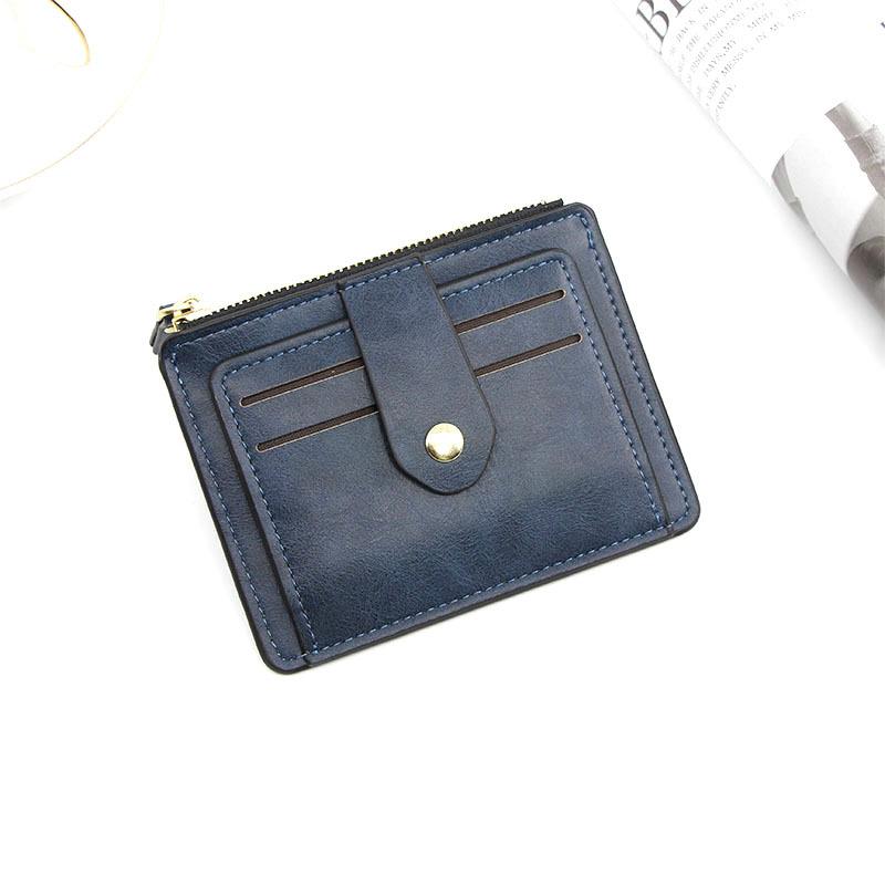 eybag Luxury Small Men's Credit ID Card Holder Wallet Male Slim Leather Wallet with Coin Pocket Brand Designer Purse for Men Women