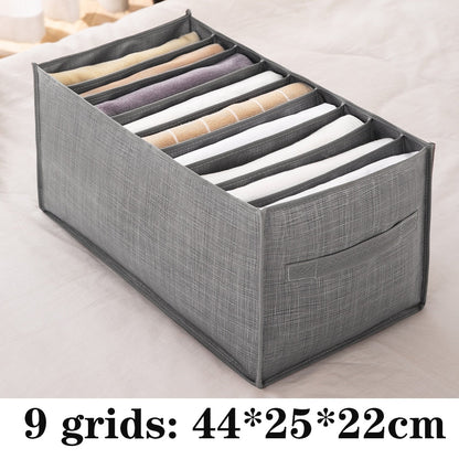 eybag 7 Grid Jeans Storage Boxes Closet Organizer Wardrobe Dividers Drawer Organizers  Foldable Underwear Storage Box