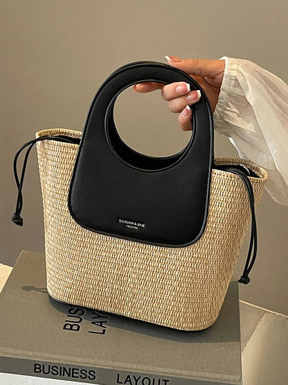 eybag Straw Tote Shoulder Crossbody Bags for Women Summer Beach Handbags and Purses 2024 New Trendy Design Ladies Messenger Bag