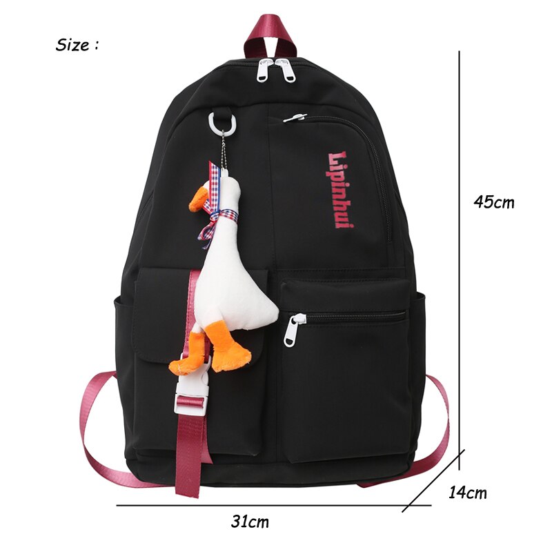 eybag Women's Backpack Patchwork Color Female Multi-pocket Travel Bag Cute Schoolbag for Teenage Girl Book Knapsack 2022 New Mochila