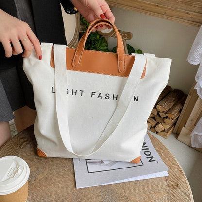 Lkblock Korean Handbag Leisure Commuting Shoulder Bag Women's Big Bag Ins New Fashion Women's Messenger Canvas Tote Bag