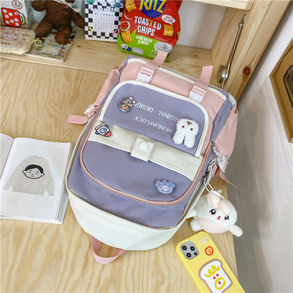 eybag Women Backpack Large Cute Female Multi-pocket Travel Bagpack Student Schoolbag for Teenage Girl Book Knapsack New Mochila 2022