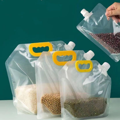 eybag 15PCS Grain Moisture-Proof Sealed Bag Waterproof Reusable Grain Storage Bags Portable Silicone EVA Food Packaging Organizer