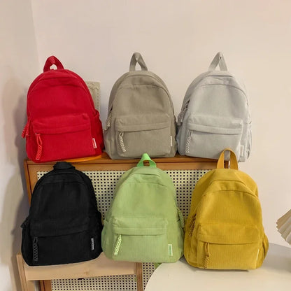 eybag Thread Twist Chain Rope Fashion Backpacks Casual Versatile 2024 The New Corduroy Solid  High Quality Women's Bag