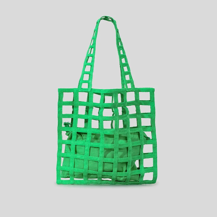 eybag Casual Hollow Large Capacity Tote Bag Handmade Woven Women Shoulder Bags Summer Beach Big Handbag Candy Color Bali Female Purses