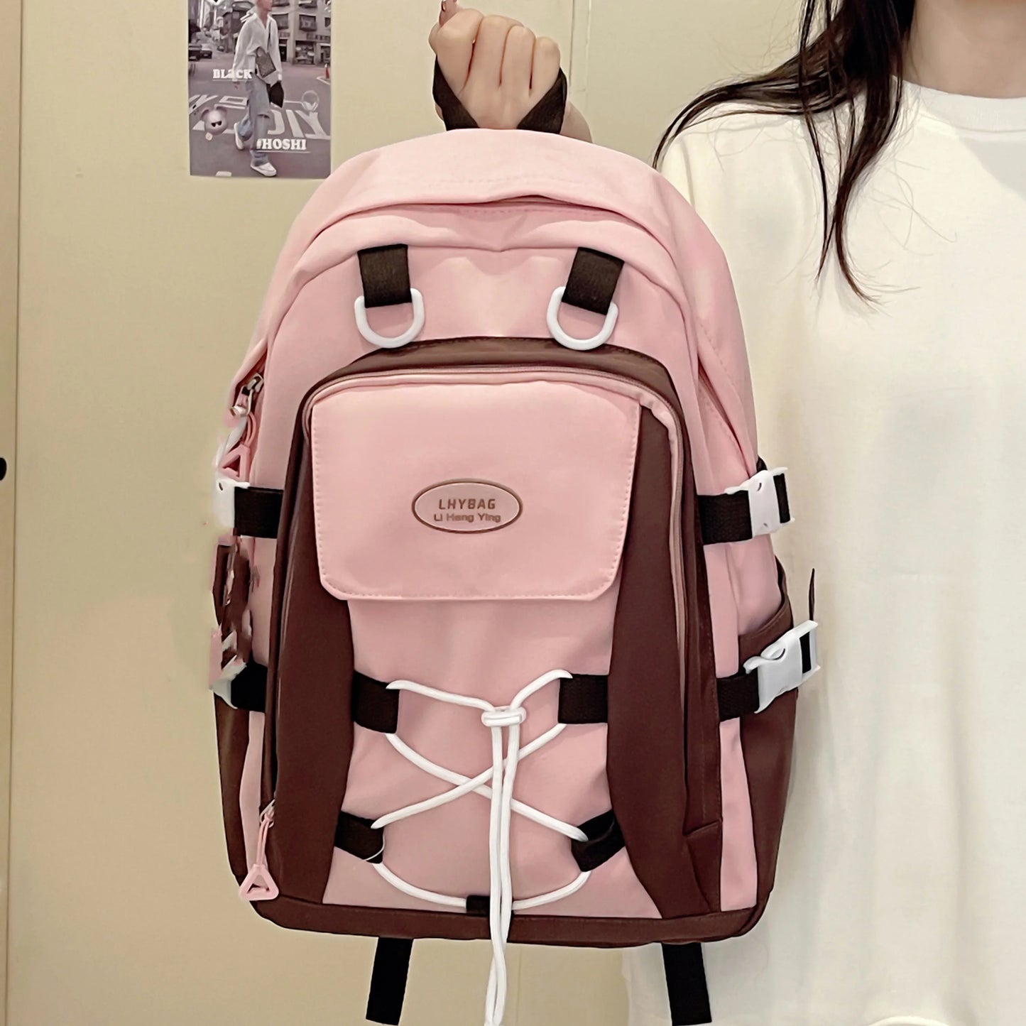 eybag Sense Size Schoolbag Girl Middle School Girl Retro High Value High School Student Backpack Girl