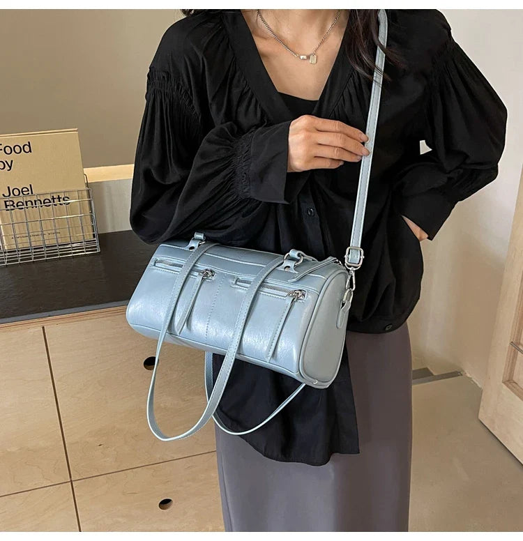 eybag Design PU Leather Shoulder Bag For Women 2024 Y2K Korean Fashion High Capacity Simple Underarm Bag Lady Handbags And Purses