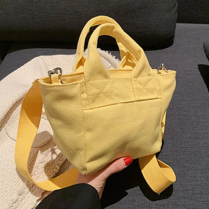 eybag Women Canvas Shoulder messenger Bag Casual Shopping Bags Students Book Bag Cotton Cloth Handbags small cute Tote For Girls