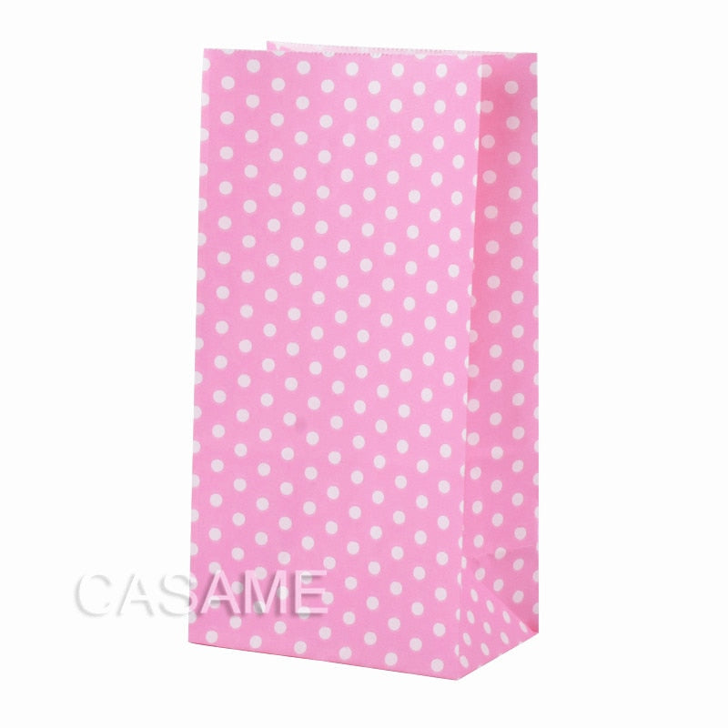 eybag New paper bag mini Stand up Colorful Polka Dot  Bags 18x9x6cm Favor  Open Top Gift Packing paper Treat gift Bag wholesale