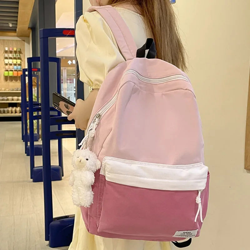 eybag Patchwork Color School Backpack New Schoolbag For Teenage Girls Boys Mochila Casual Woman Man Travel Rucksack Bagpack