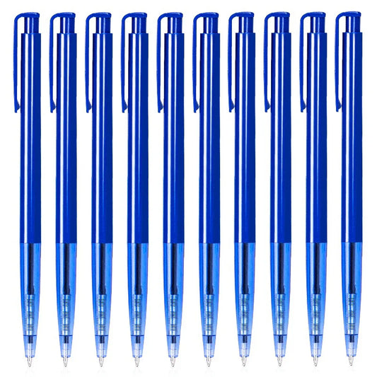 eybag DELI-Bullet Tip Ballpoint Pen Set, Fine Point 0.7mm, Blue Ink, Office and School Supplies, Stationery