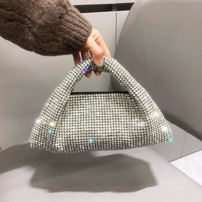 eybag Shiny Crystal Clutch Purse Bucket Shoulder Bag Rhinestone Handmade Purses and Handbags Luxury Designer Evening Clutch Bag Purse