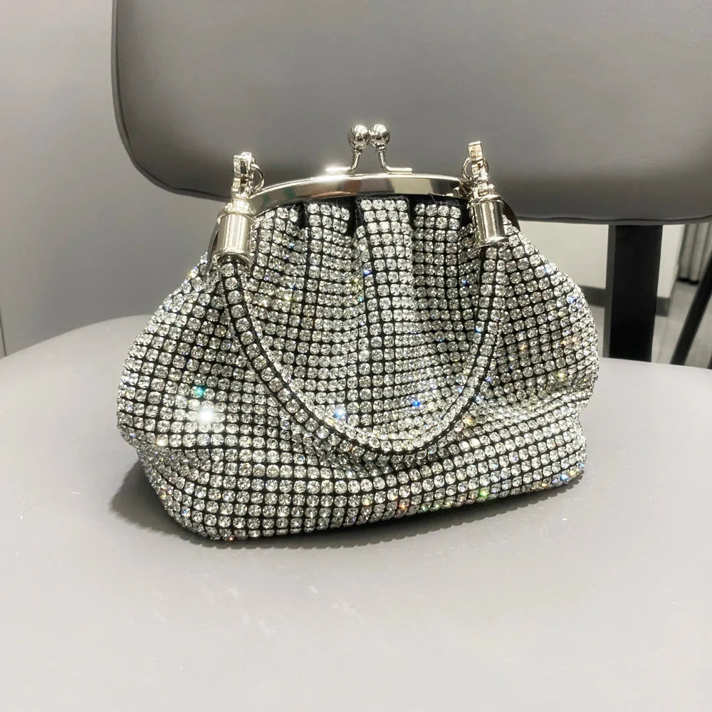 eybag Handle Rhinestones Evening Clutch Bag Purses and Handbag Luxury Designer Shiny Crystal Clutch Purse Bucket Bag Shoulder Bags