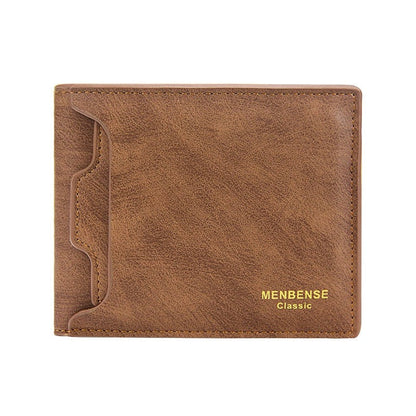 eybag Classic Men's Wallets Vintage Genuine PU Leather Wallet RFID Anti Theft Short Fold Business Card Holder Purse Wallet Man