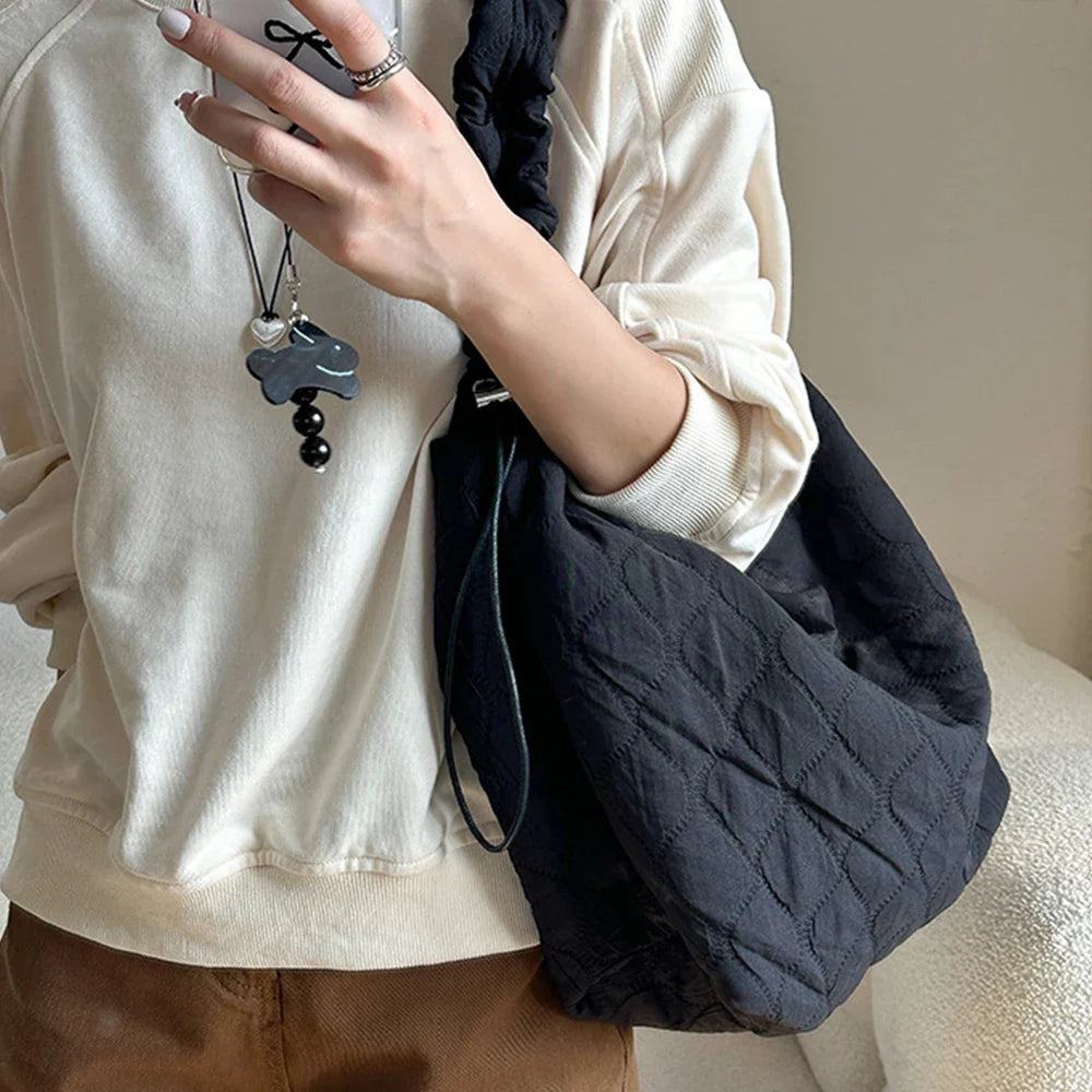 eybag Casual Quilting Hobos Tote Large Women Shoulder Bag Lingge Ruched Crossbody Bags for Women Designer Cloud Dumpling Bag Shopper