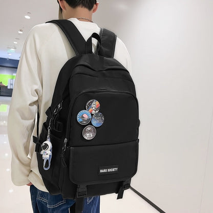 eybag New Casual Waterproof College Backpack Men Designer Book Bag Unisex Students Laptop Backpacks Canvas Student School Bags For Men